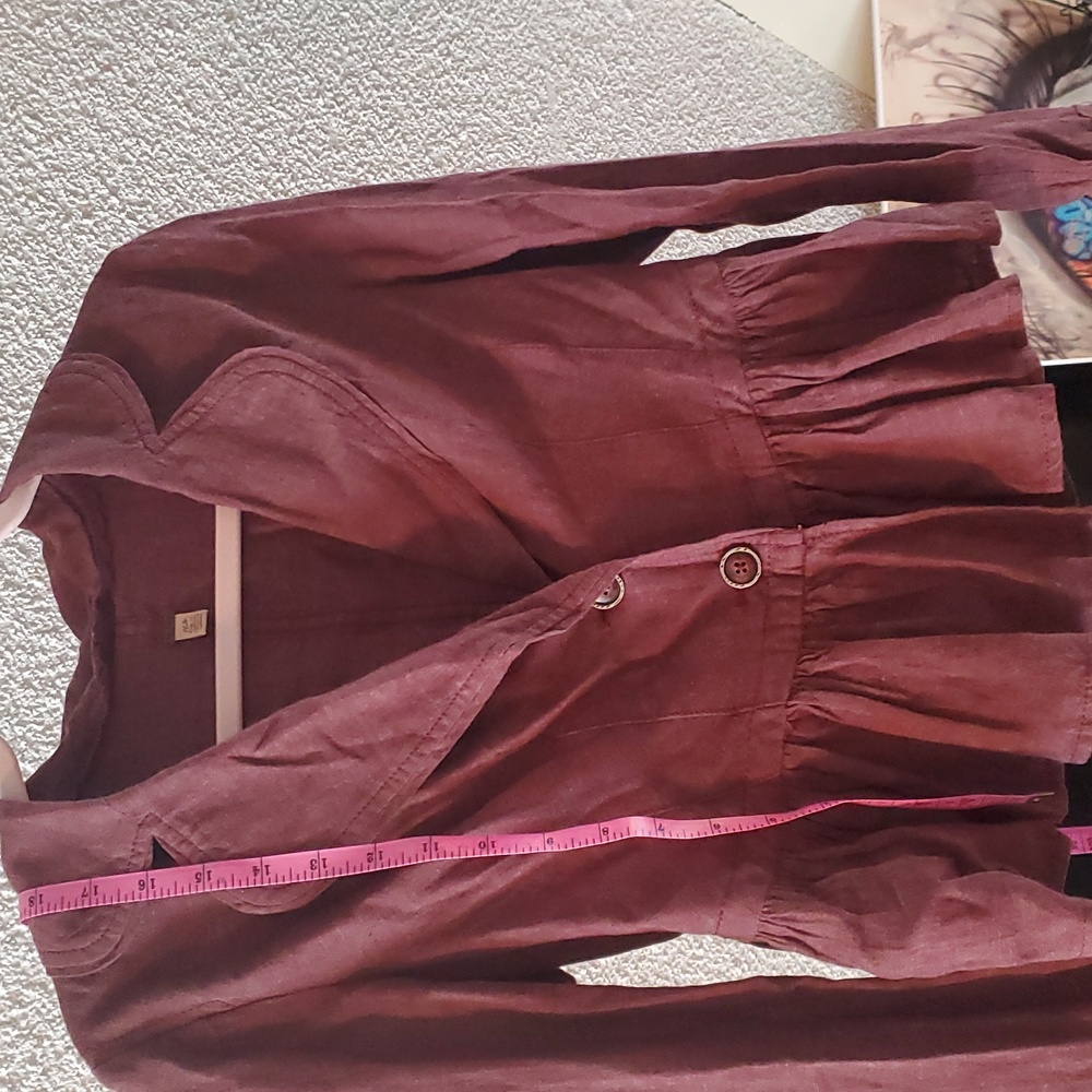Vintage early 2000's FP Croped ruffle jacket xs - Picture 10 of 12
